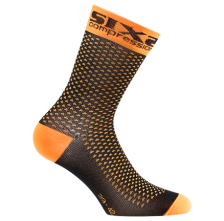 Συμπιεστικές Κάλτσες ποδηλασίας | SIX2 | COMP SHO C | Πορτοκαλί