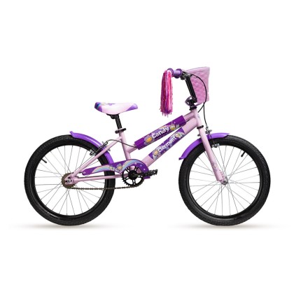 Κοριτσίστικο παιδικό ποδήλατο με δώρο καλάθι | CLERMONT | Candy 2020 | 20 ιντσών | Μωβ