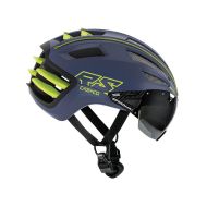 Κράνος ποδηλάτου | CASCO | SPEEDairo 2 | με VAUTRON® automatic visor | Μπλέ Κίτρινο Νέον