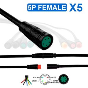 Αδιάβροχο Καλώδιο|8 mm 5 PIN - 5F |5 τεμάχια