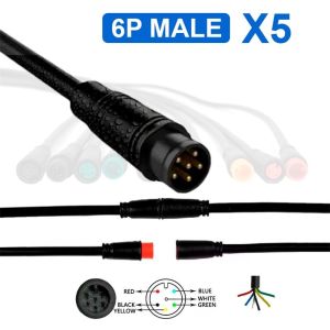 Αδιάβροχο βύσμα για πατίνια | 8 mm 6 pin - 5M
